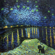 Załaduj obraz do przeglądarki galerii, Starry Night Sky Rhone River - Van-Go Paint-By-Number Kit