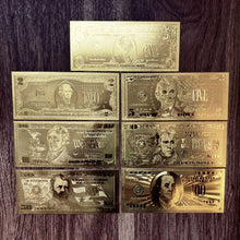 Carregar imagem no visualizador da galeria, 24k Gold Foil 7 Piece USA Money Set
