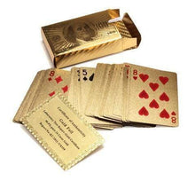 Carregar imagem no visualizador da galeria, 24k Gold Foil Playing Cards - with Certificate-Nomad Shops
