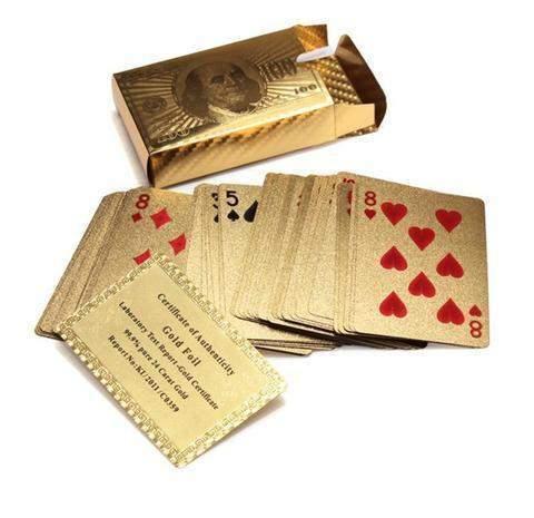 24k Gold Foil Playing Cards - with Certificate-Nomad Shops
