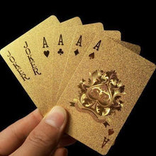 Carregar imagem no visualizador da galeria, 24k Gold Foil Playing Cards - with Certificate-Nomad Shops
