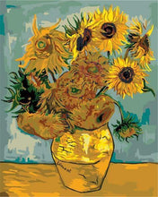 Załaduj obraz do przeglądarki galerii, Sunflowers - Van-Go Paint-by-Number Kit-Nomad Shops
